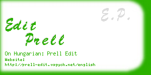 edit prell business card